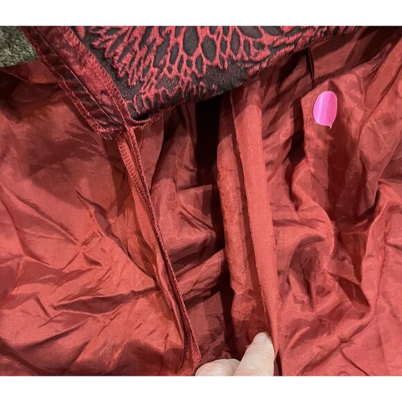 Shoshanna Midnight Coraline Red Jacquard Print Sleeveless High-Low Dress Sz 8 - Picture 8 of 16